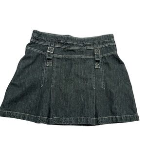 Vintage Calvin Klein Jeans Dark Gray Denim Skirt Size 10 School Girl Goth Skater